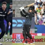 Mitchell Santner's highest score in One Day Internationals (ODIs) is 77 runs, which he achieved against South Africa in 2017. In T20 Internationals (T20Is), his highest score is 39 runs. He is known for being an all-rounder, contributing with both the bat and the ball for New Zealand. Would you like more stats on his career?