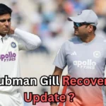 It seems like you've uploaded an image regarding Shubman Gill's recovery update. To clarify, the image shows Shubman Gill, the Indian cricketer, walking alongside a coach or team member. If you're asking about an update on Shubman Gill's recovery from an injury or any related news, I can help with that!