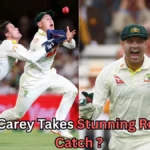 The image you uploaded features a moment from a cricket match where Alex Carey, an Australian cricketer, is shown taking a stunning running catch. The image is split into two parts: one shows Carey running and preparing to take the catch, and the other shows him celebrating with excitement after completing the catch. Carey is known for his impressive wicket-keeping skills, and this particular catch likely highlights his athleticism and sharp reflexes in the field. If you'd like more details about the context of this catch or other similar moments in cricket, feel free to ask!